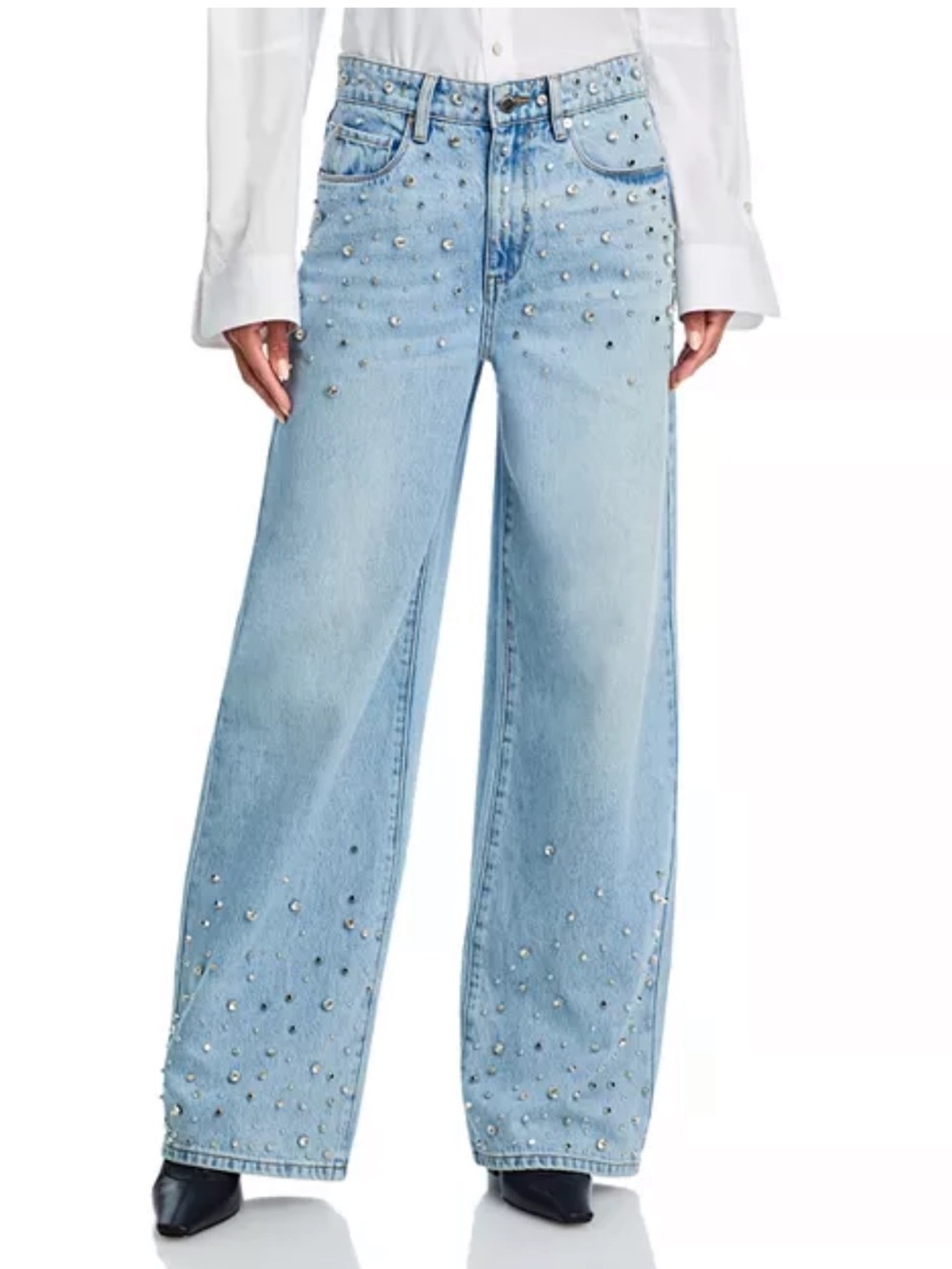 Blank NYC High Rise Wide Leg Jeans in Diamonds In The Sky Size 28 BNWY
